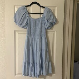 ZESICA Women's 2024 Boho Summer Square Neck Puff Sleeve Dress size Small